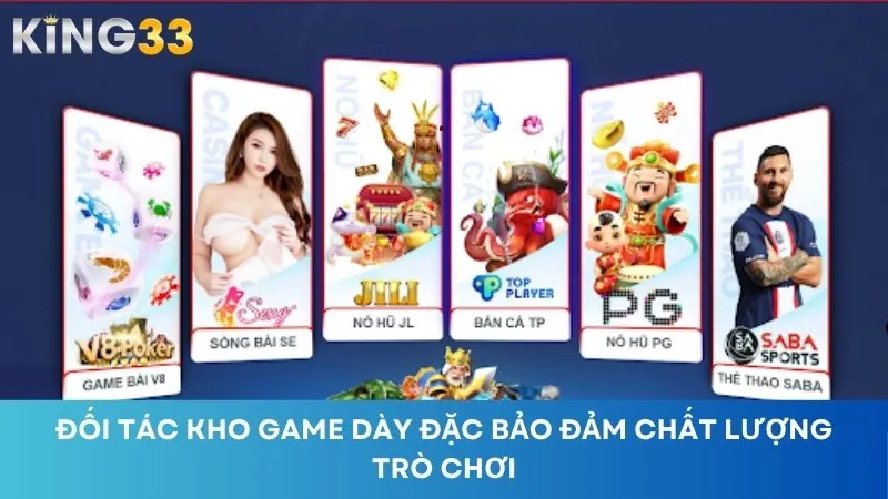 Đối tác kho game dày đặc bảo đảm chất lượng trò chơi