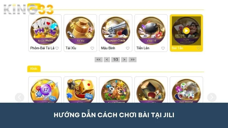 Hướng dẫn cách chơi game bài tại King33