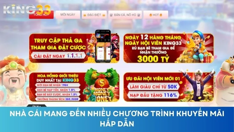 Nhà cái mang đến nhiều chương trình khuyến mãi hấp dẫn