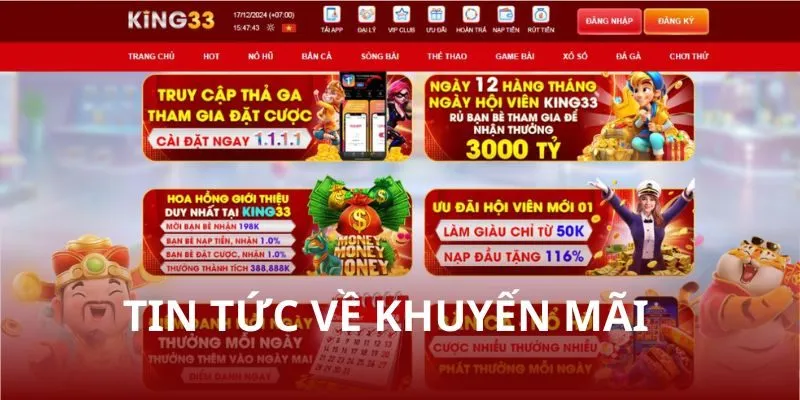 Tin tức khuyến mãi KING33 - Cơ hội nhận thưởng đặc biệt