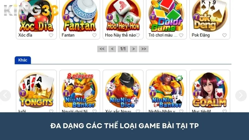 King33 - Nơi hội tụ mọi thể loại game bài